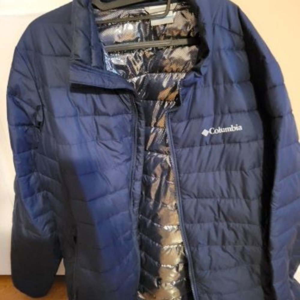 Mens Large Columbia Omni Heat Blue